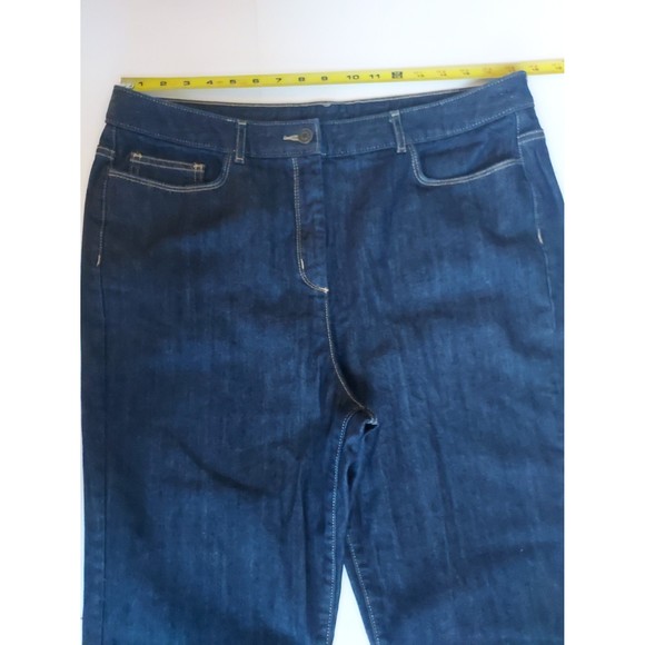 NWOT Ladies Appleseeds Petite Dark Wash Straight High Rise Jeans Size 16P - Picture 5 of 9